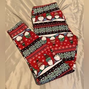 Christmas Gnomes Fleece Lined Leggings